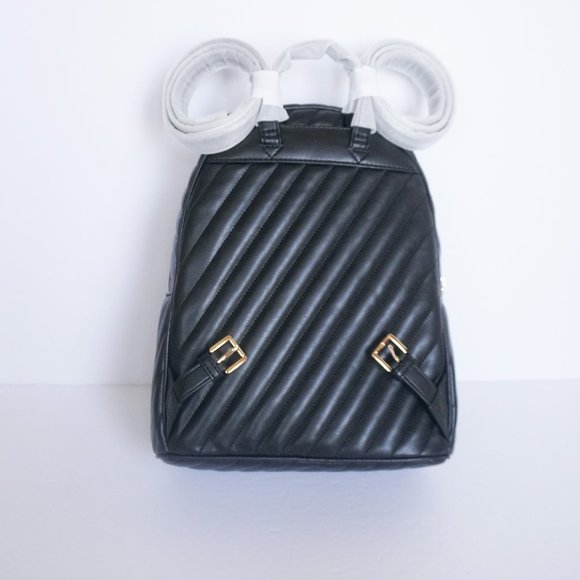 Michael Kors Abbey MD Quilted Backpack Black - Picture 3 of 10